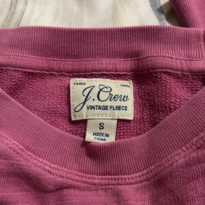 J. Crew Vintage Fleece Sweatshirt - Rich Pink